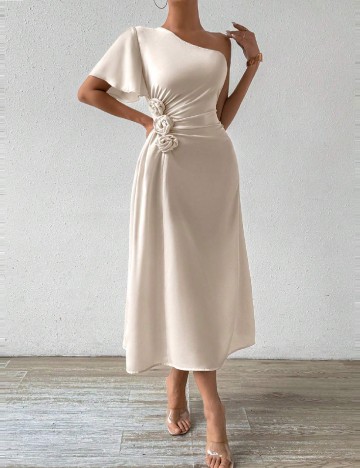 Rochie lunga SHEIN, crem