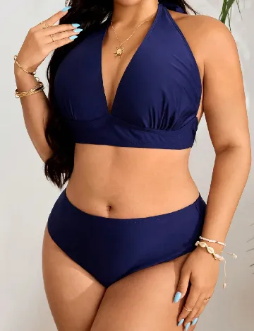 Costum de baie SHEIN CURVE, albastru