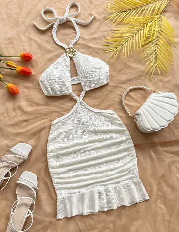 Rochie scurta SHEIN, alb