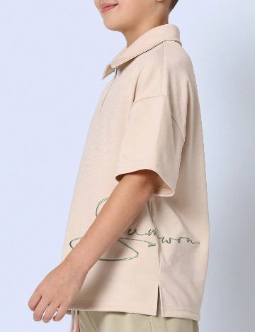 Tricou Shein Kids, crem