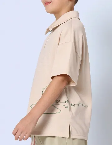 Tricou Shein Kids, crem