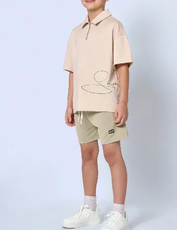 Tricou Shein Kids, crem