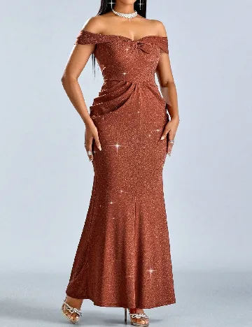 Rochie lunga SHEIN, maro