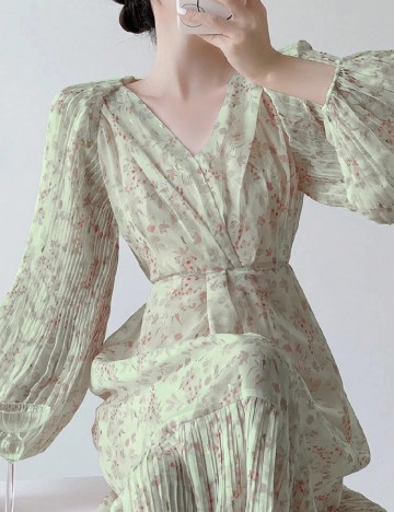 Rochie medie Dazy, verde