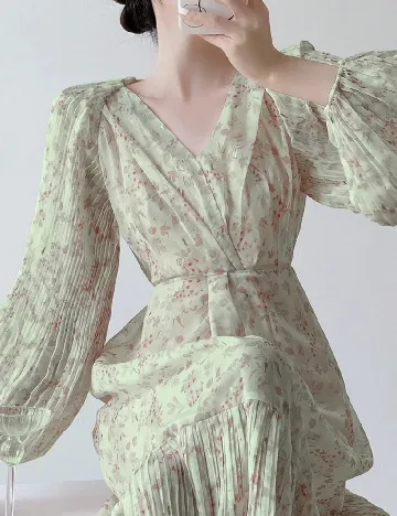 Rochie medie Dazy, verde