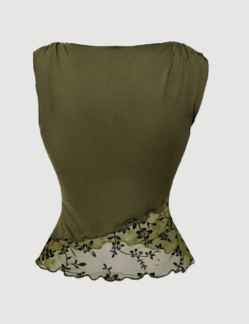 Top SHEIN, verde