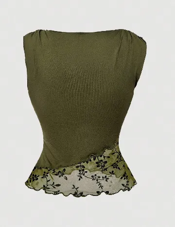 Top SHEIN, verde