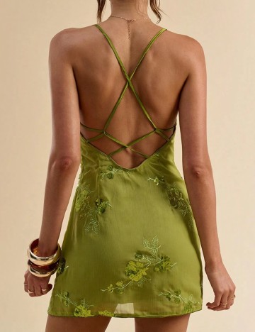 Rochie scurta SHEIN, verde