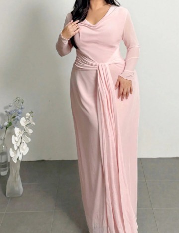 Rochie lunga SHEIN CURVE, roz