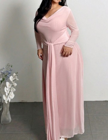 Rochie lunga SHEIN CURVE, roz