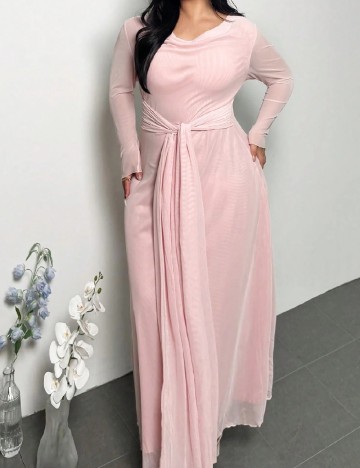 Rochie lunga SHEIN CURVE, roz