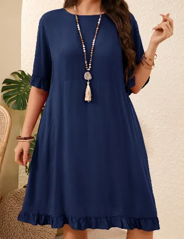Rochie scurta Emery Rose Curve, bleumarin