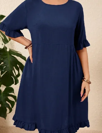 Rochie scurta Emery Rose Curve, bleumarin