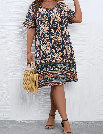 Rochie scurta SHEIN CURVE, mix culori
