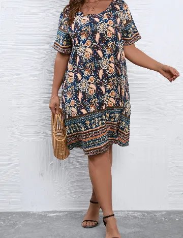 Rochie scurta SHEIN CURVE, mix culori