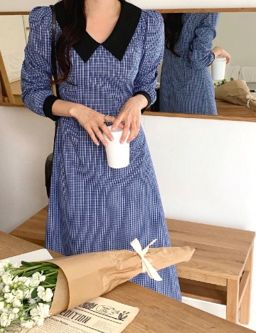 Rochie medie Dazy, albastru
