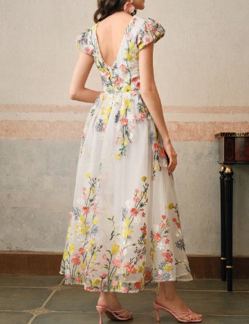 Rochie lunga Anewsta, floral