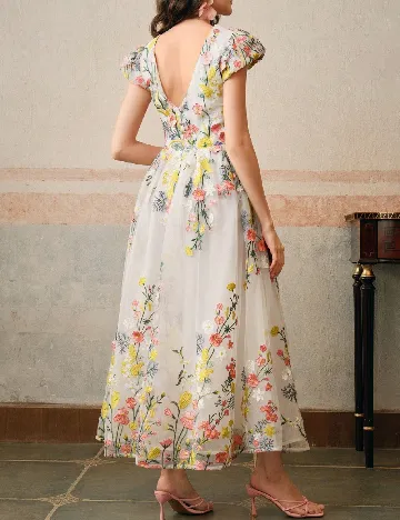 Rochie lunga Anewsta, floral