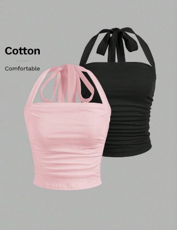 Set topuri 2 bucati SHEIN, mix culori