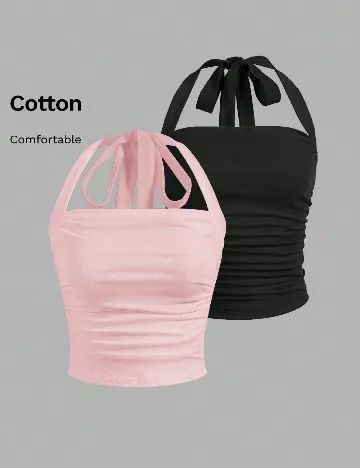 Set topuri 2 bucati SHEIN, mix culori