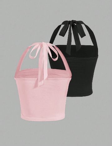 Set topuri 2 bucati SHEIN, mix culori