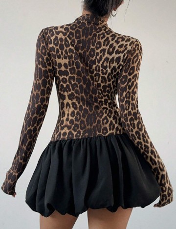 Rochie scurta SHEIN, animal print