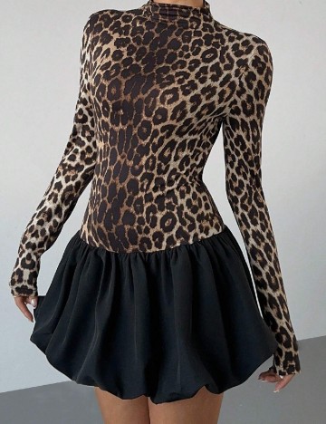 Rochie scurta SHEIN, animal print