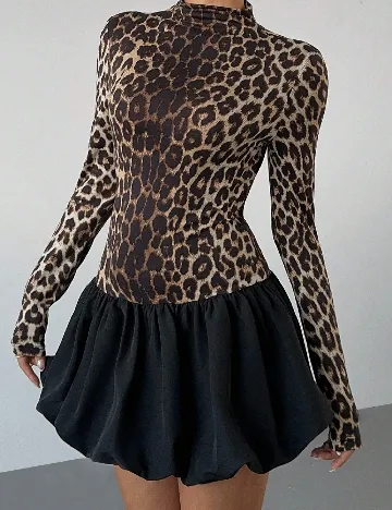 Rochie scurta SHEIN, animal print