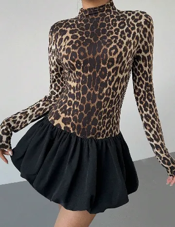 Rochie scurta SHEIN, animal print