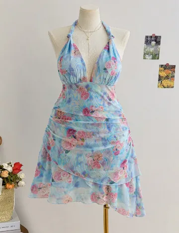 Rochie scurta SHEIN CURVE, albastru