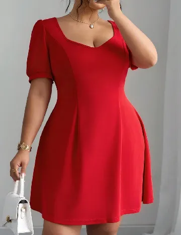 Rochie scurta SHEIN CURVE, rosu