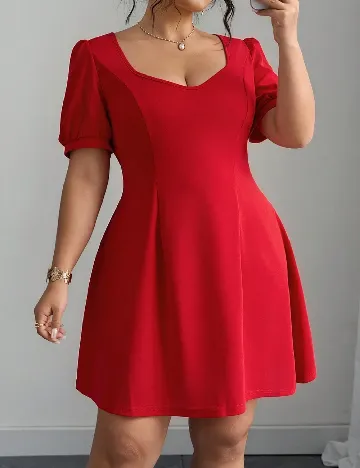 Rochie scurta SHEIN CURVE, rosu
