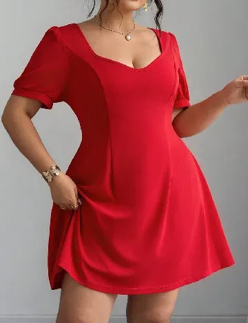 Rochie scurta SHEIN CURVE, rosu