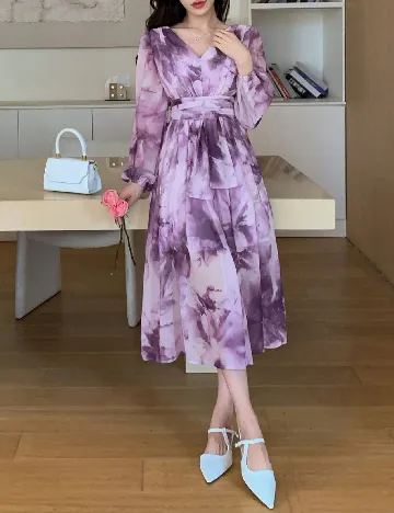 Rochie medie Dazy, mov