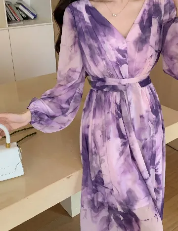 Rochie medie Dazy, mov