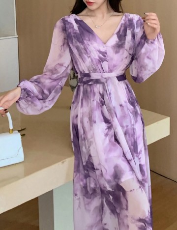 Rochie medie Dazy, mov
