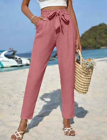 Pantaloni SHEIN, roz