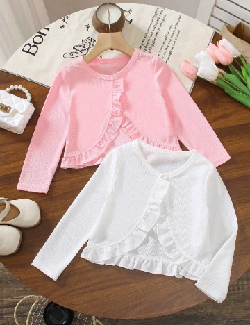 Set Cardigane 2 bucati Shein Kids, mix culori