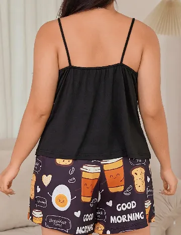 Pijama SHEIN CURVE, negru