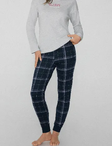 Pantaloni de pijama Tezenis, bleumarin