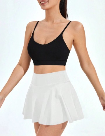 Fusta pantalon SHEIN, alb