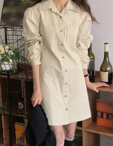 Rochie scurta Dazy, bej