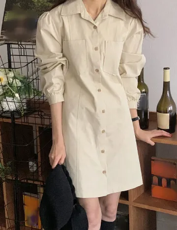 Rochie scurta Dazy, bej