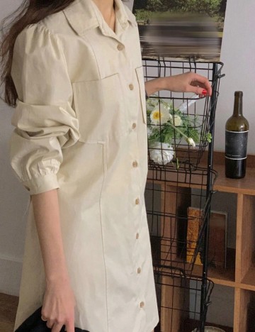 Rochie scurta Dazy, bej