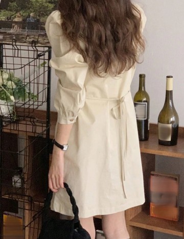 Rochie scurta Dazy, bej