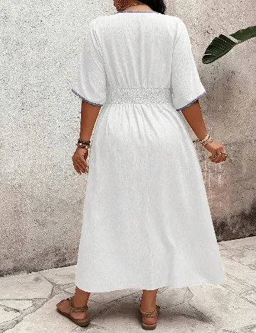 Rochie lunga SHEIN CURVE, alb