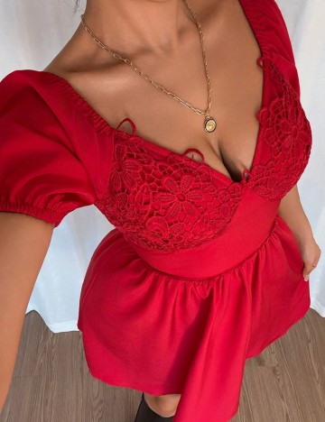 Rochie scurta SHEIN, rosu