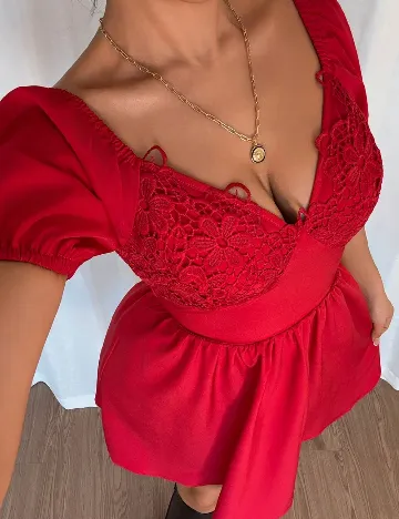 Rochie scurta SHEIN, rosu