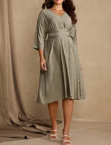 Rochie medie SHEIN CURVE, verde