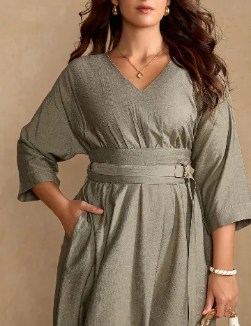 Rochie medie SHEIN CURVE, verde